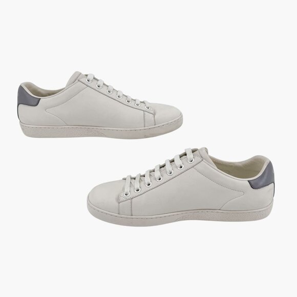 Gucci Ace GG Interlock Logo Low Top Sneakers White Leather Size 39 US 9 Women - Picture 10 of 14